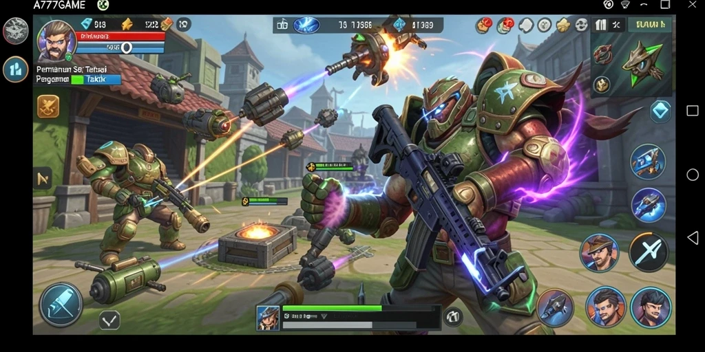 Screenshot utama A777GAME menampilkan aksi gameplay strategi yang mendebarkan.