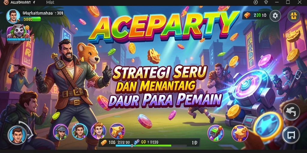 Gameplay menarik ACEPARTY yang menantang dan strategis.