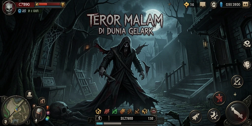 Gameplay C7890 menampilkan suasana mencekam dan penampakan menyeramkan.