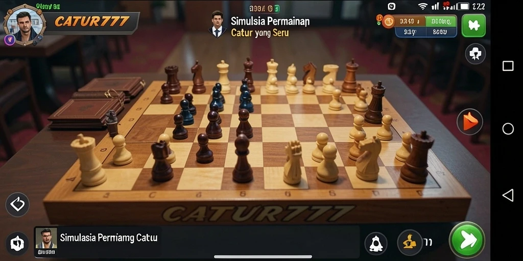 Tampilan dinamis permainan catur yang mengasyikkan dalam CATUR777.
