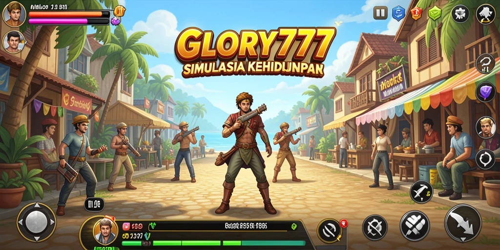 Tampilan gameplay menarik dari GLORY777 dalam simulasi kehidupan.