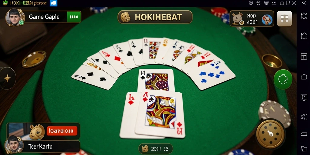 Tampilan gameplay HOKIHEBAT yang menegangkan dan seru.