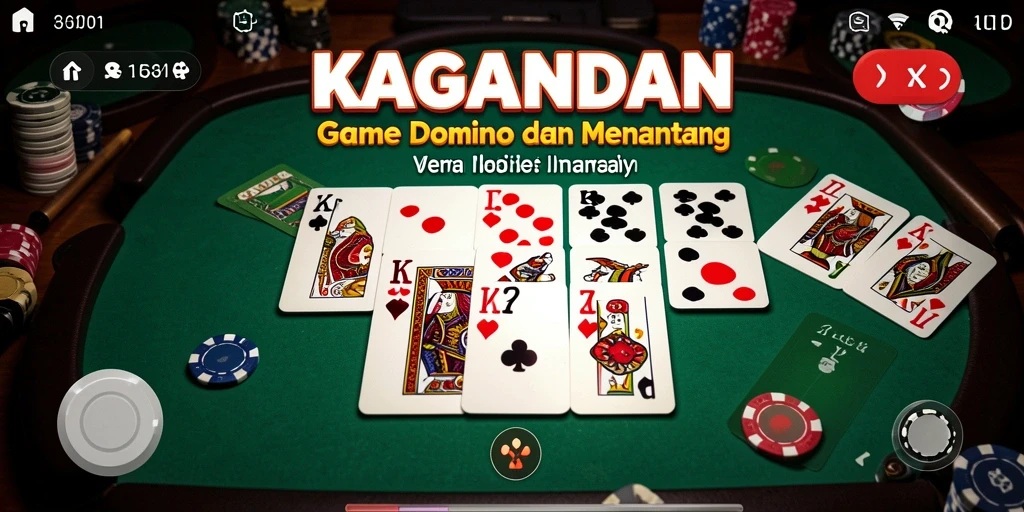 Tampilan gameplay seru dalam permainan domino KAGANDAN.