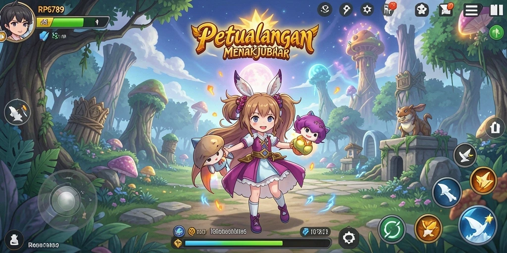 Screenshot RP6789 menampilkan aksi pertempuran karakter anime yang menarik.