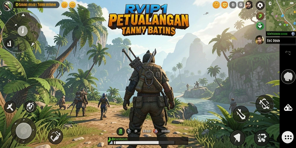 Tampilan gameplay RVIP1 yang memukau di dunia terbuka.