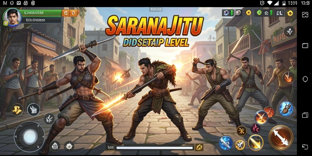Screenshot gameplay SARANAJITU menampilkan aksi mendebarkan di setiap level.