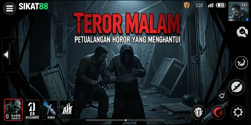 Tampilan gameplay SIKAT88 yang mencekam dan mendebarkan.