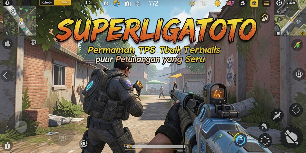 Tampilan gameplay SUPERLIGATOTO yang dinamis dan seru.