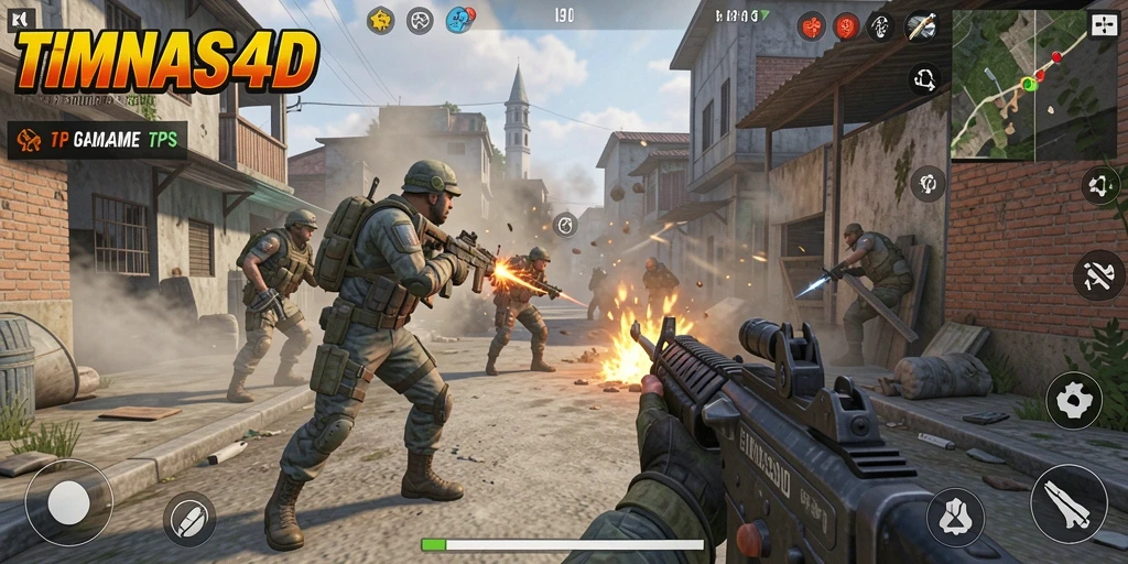 Tampilan gameplay seru dari TIMNAS4D saat beraksi dalam TPS.