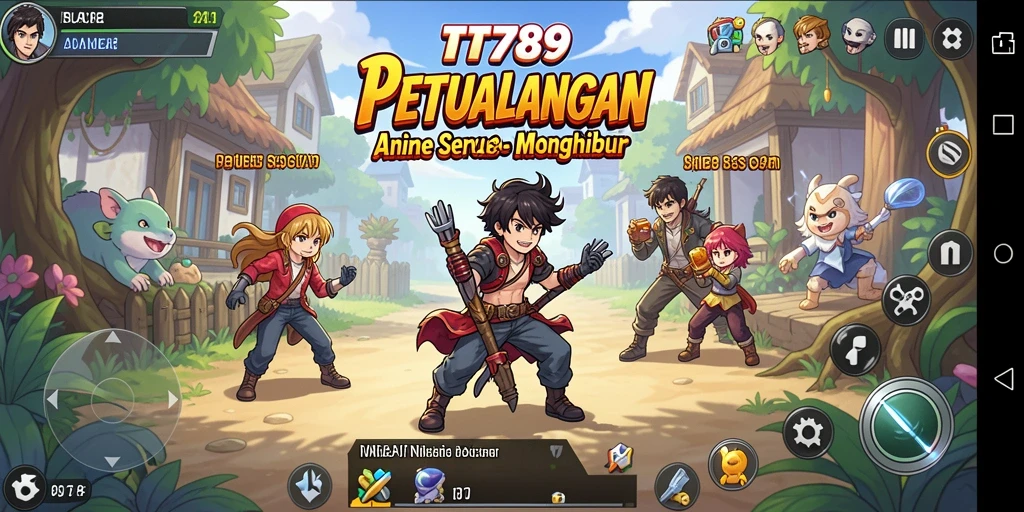 Screenshot gameplay TT789 menampilkan pertarungan karakter Anime.